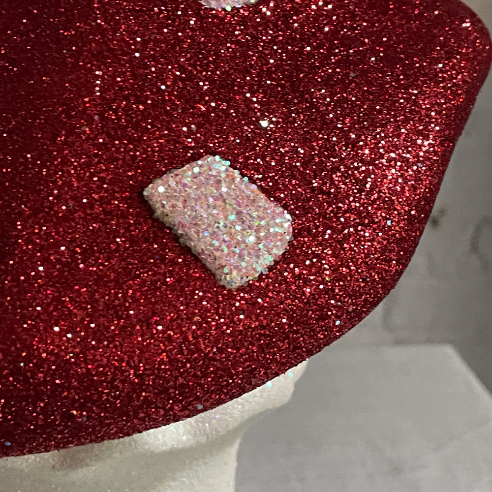 Large Glitter Mushroom in Red - Image 2