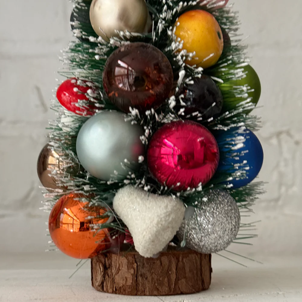 Large Green Nostalgic Decorated Brush Tree - Image 2