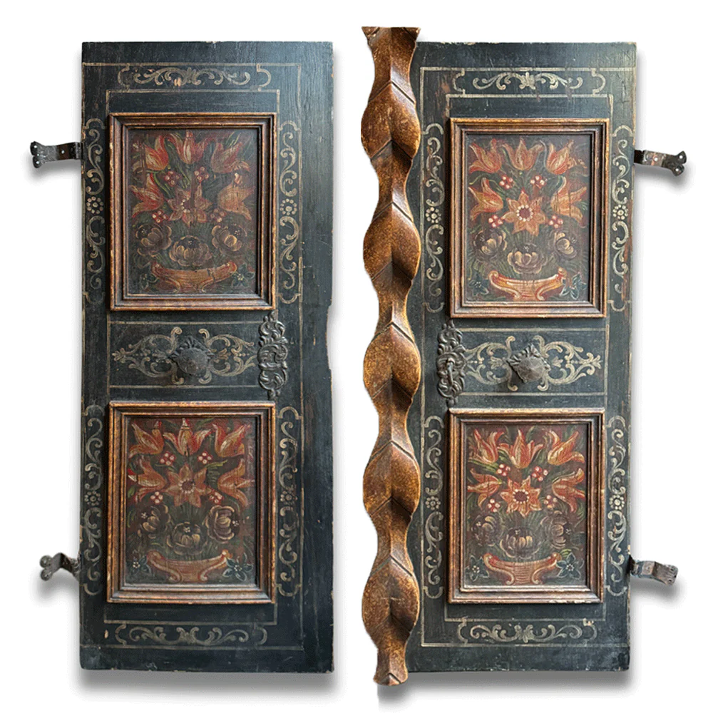 Late 18th-century Hand Painted German Doors - Image 2