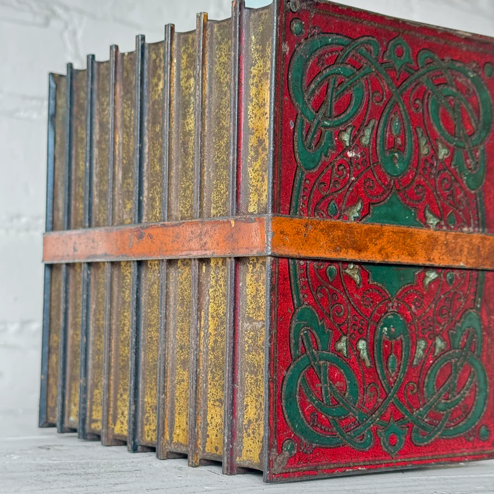 Late 19th-century English Faux Book Stack Biscuit Tin - Image 3