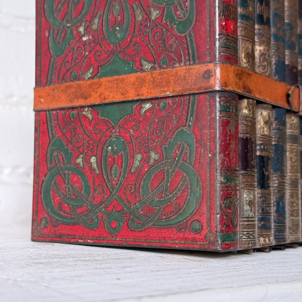 Late 19th-century English Faux Book Stack Biscuit Tin - Image 7