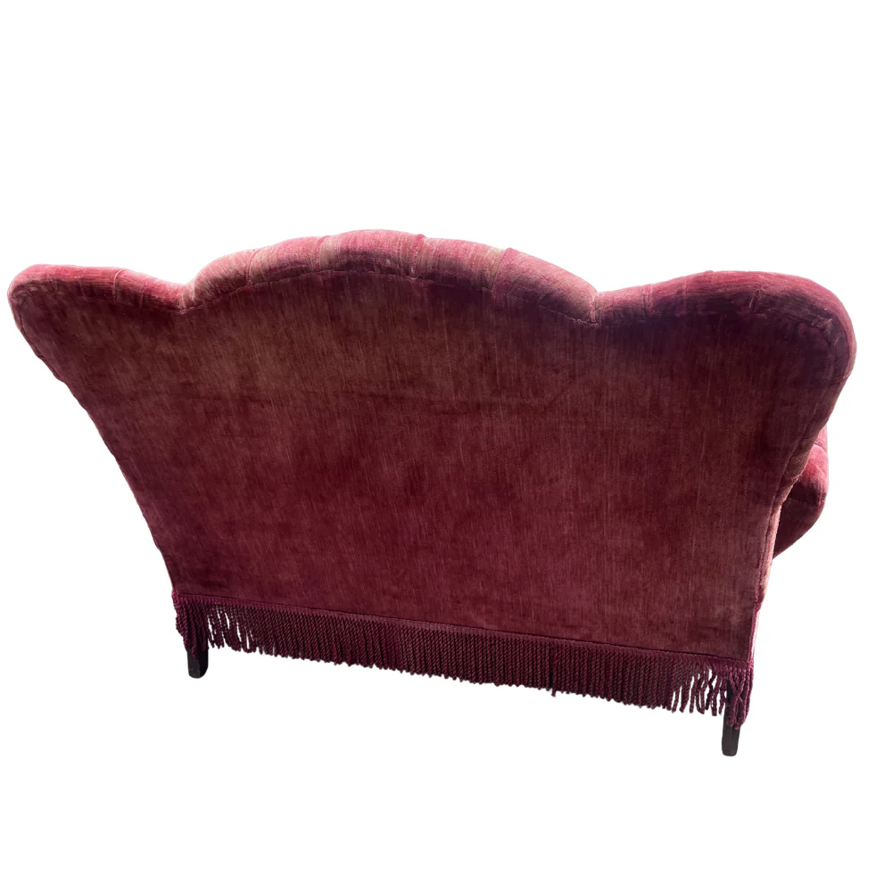 Late 19th-century Tufted Velvet Sofa - Image 6