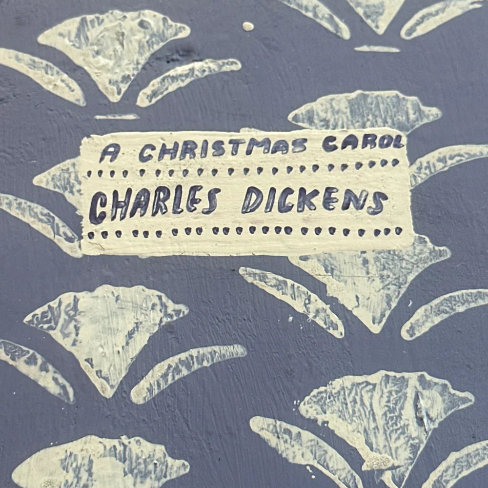 Leanne Shapton "A Christmas Carol" Painted Wooden Book - Image 2