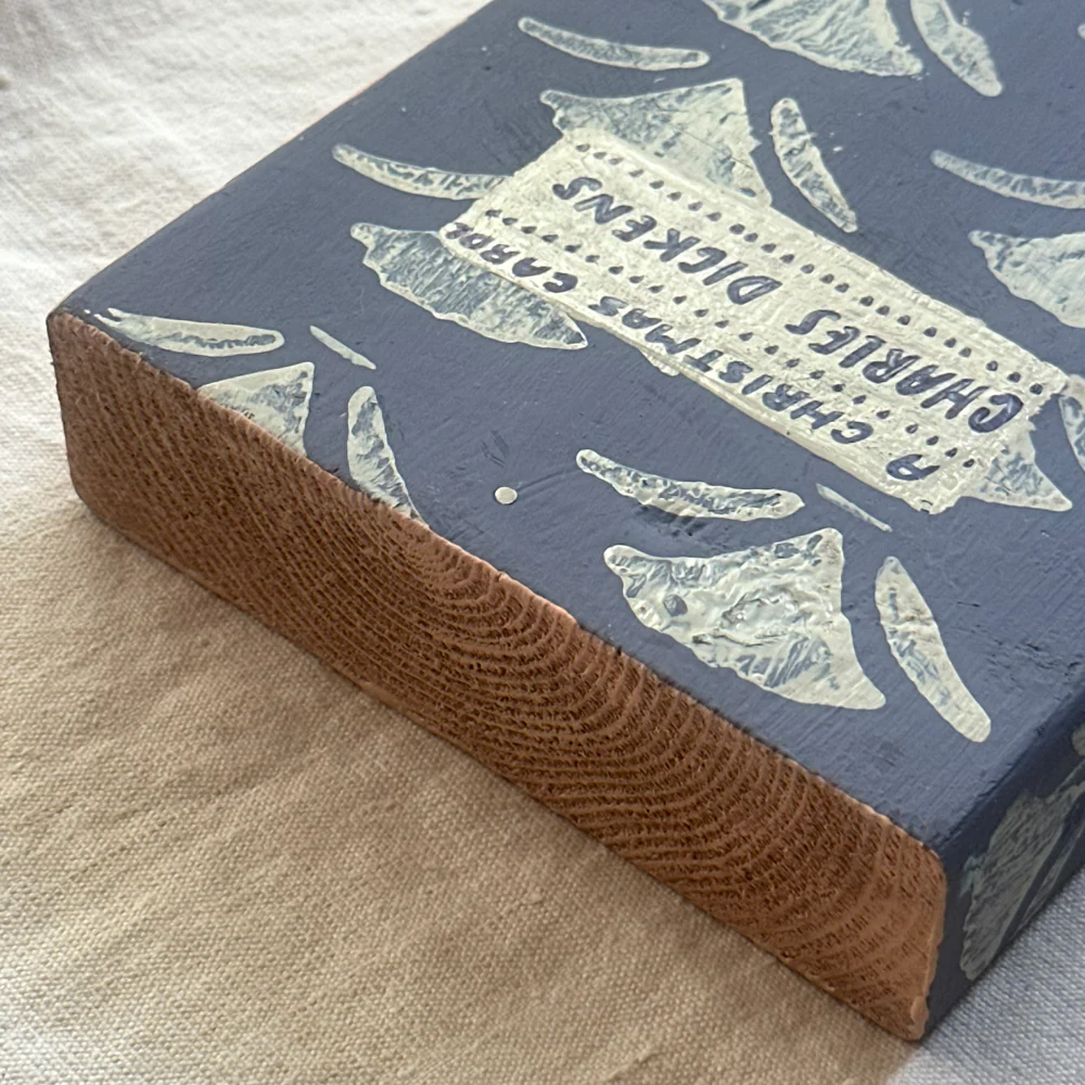 Leanne Shapton "A Christmas Carol" Painted Wooden Book - Image 3