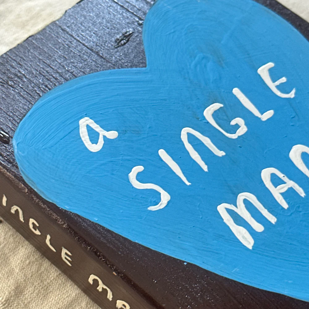 Leanne Shapton "A Single Man" Painted Wooden Book - Image 3