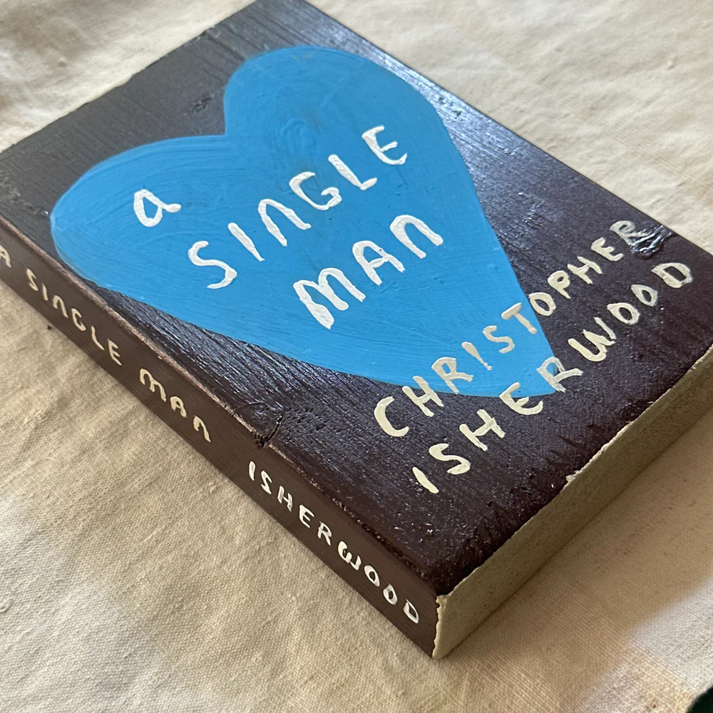 Leanne Shapton "A Single Man" Painted Wooden Book - Image 4