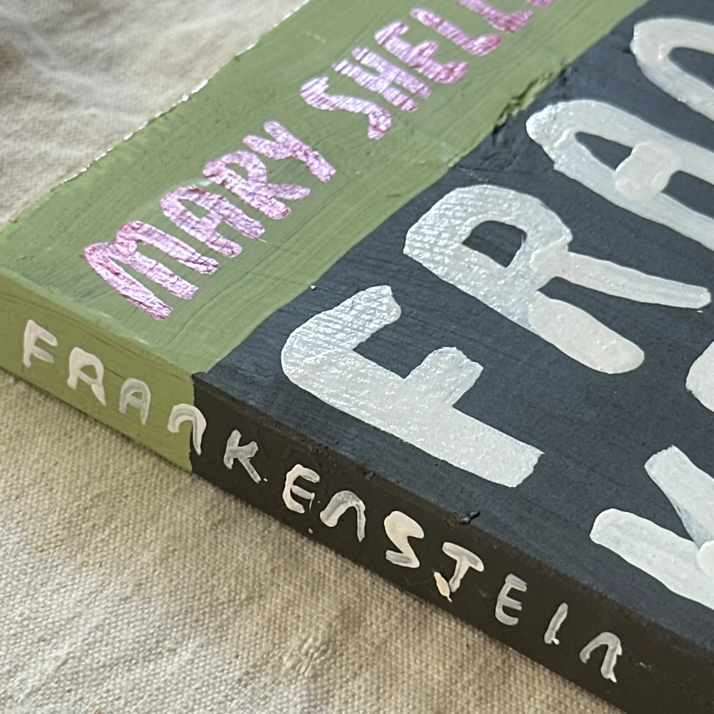 Leanne Shapton "Frankenstein" Painted Wooden Book - Image 2
