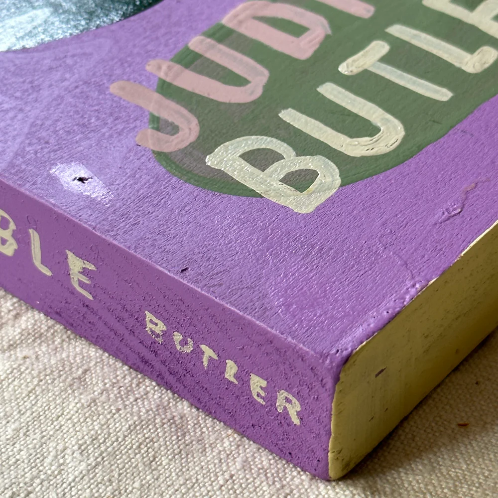 Leanne Shapton "Gender Trouble" Painted Wooden Book - Image 2