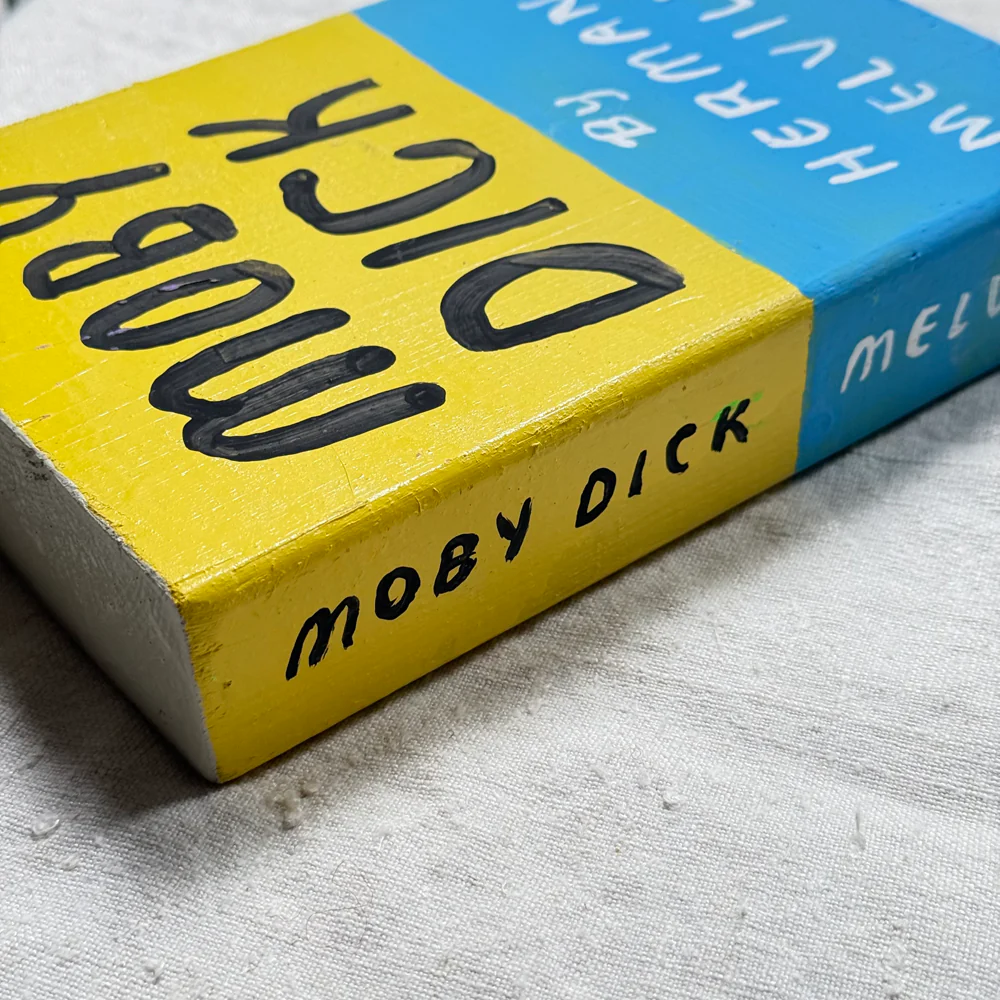 Leanne Shapton "Moby Dick" Painted Wooden Book - Image 3