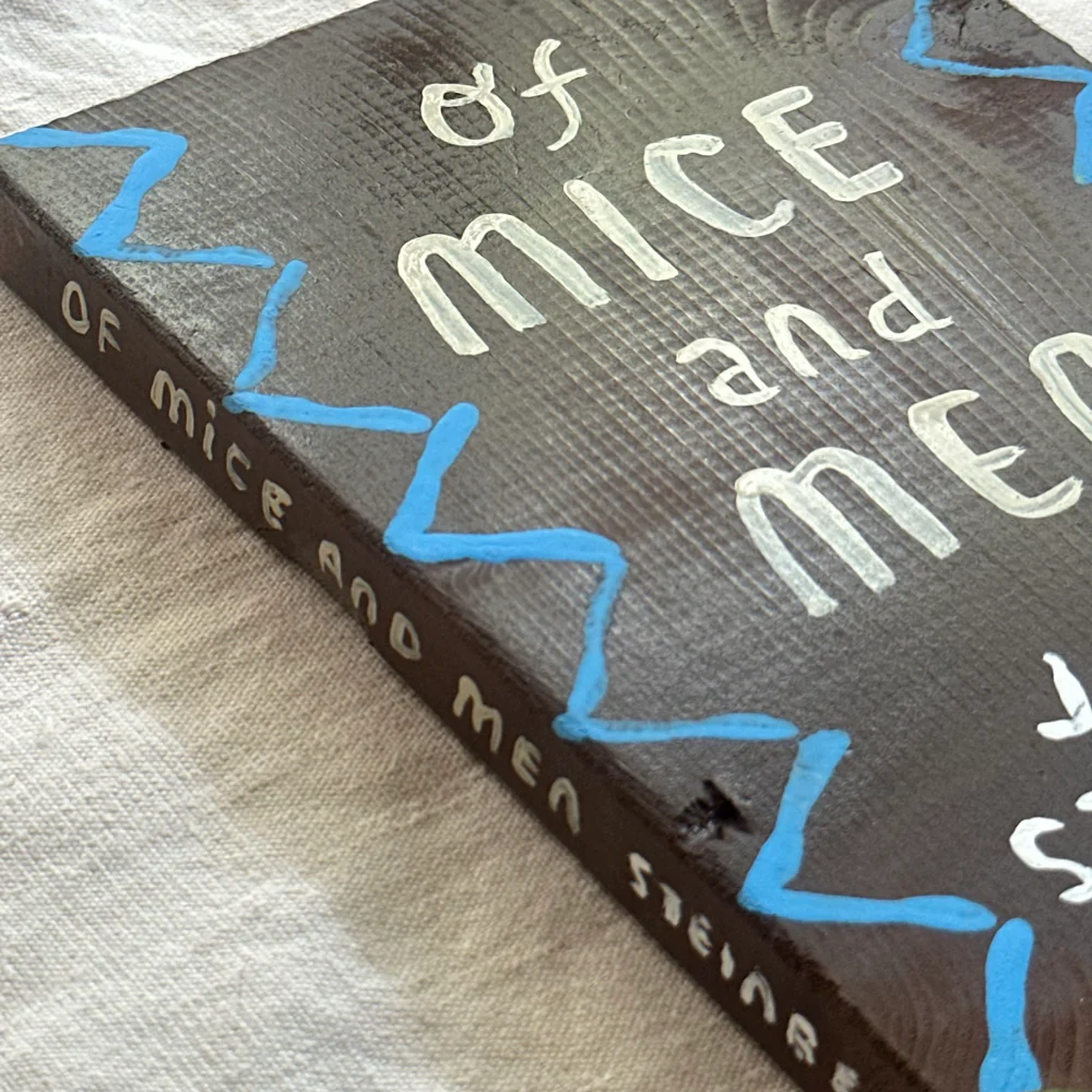 Leanne Shapton "Of Mice and Men" Painted Wooden Book - Image 2