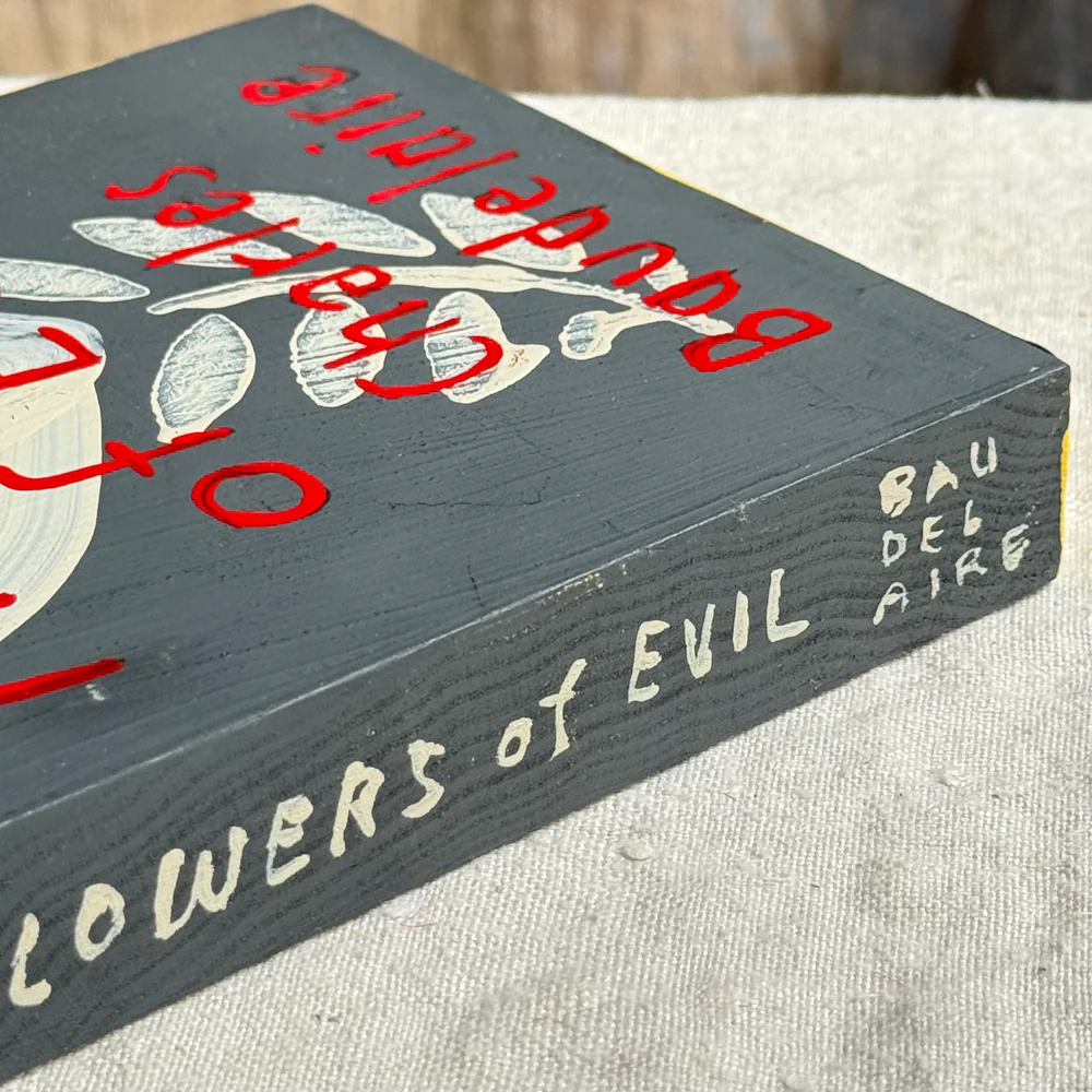 Leanne Shapton "The Flowers of Evil" Painted Wooden Book - Image 2