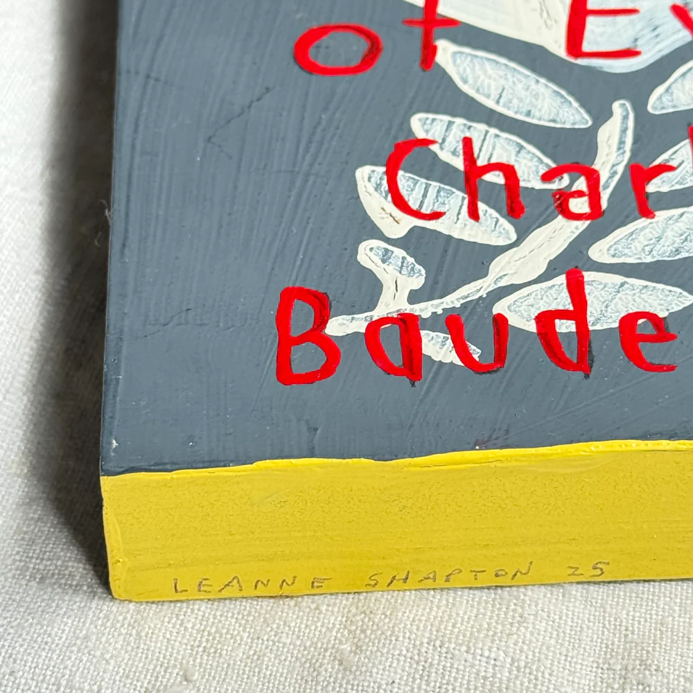 Leanne Shapton "The Flowers of Evil" Painted Wooden Book - Image 3