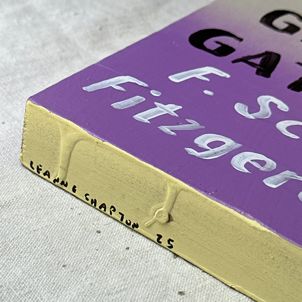 Leanne Shapton "The Great Gatsby" Painted Wooden Book - Image 3