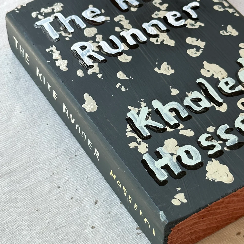 Leanne Shapton "The Kite Runner" Painted Wooden Book - Image 2