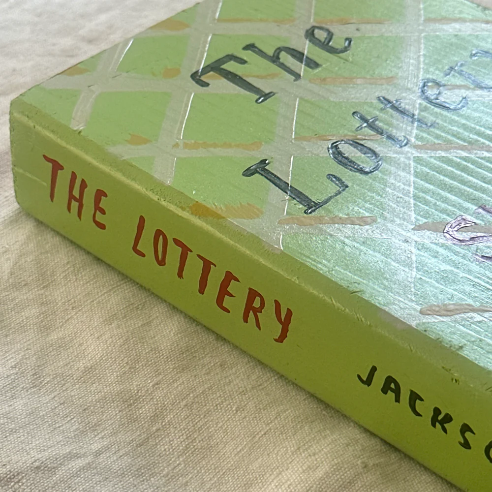 Leanne Shapton "The Lottery" Painted Wooden Book - Image 2