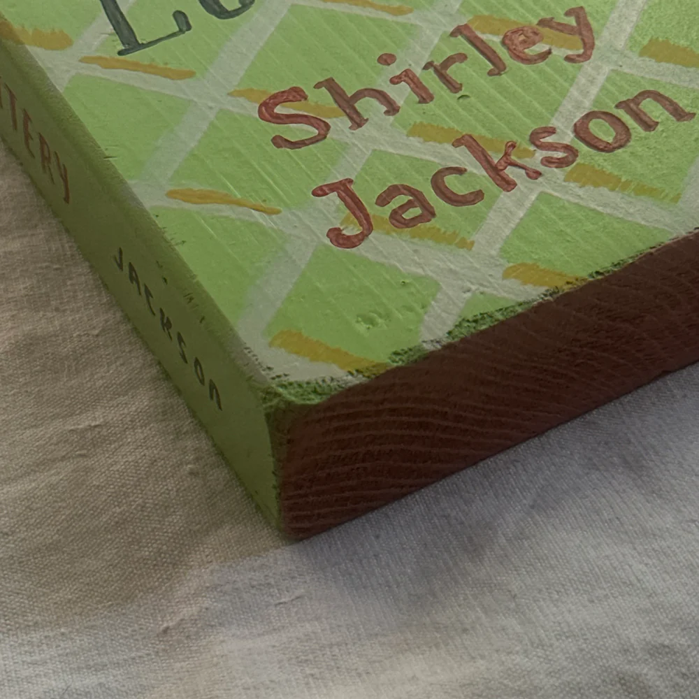 Leanne Shapton "The Lottery" Painted Wooden Book - Image 3