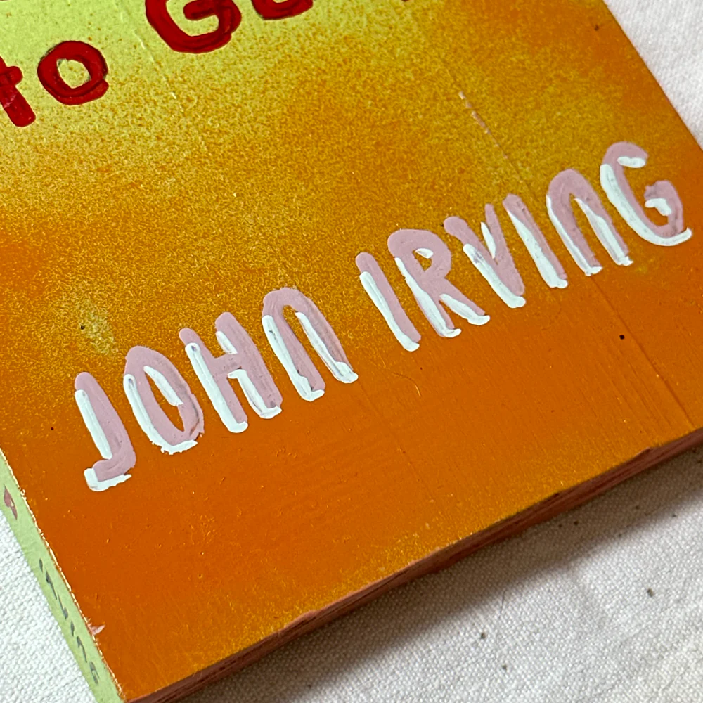 Leanne Shapton "The World According to Garp" Painted Wooden Book - Image 4