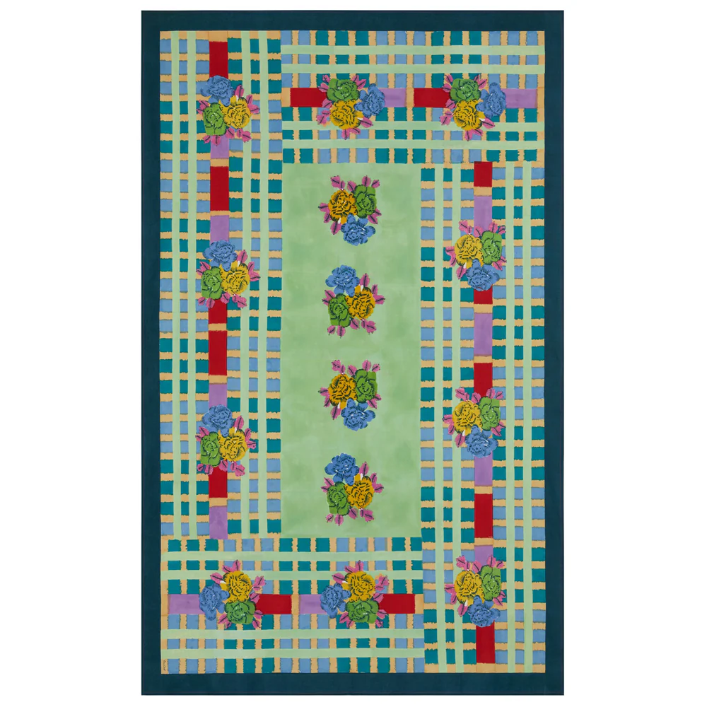 Lisa Cotton Corti Panel in Ankara Aqua 180 x 270cm