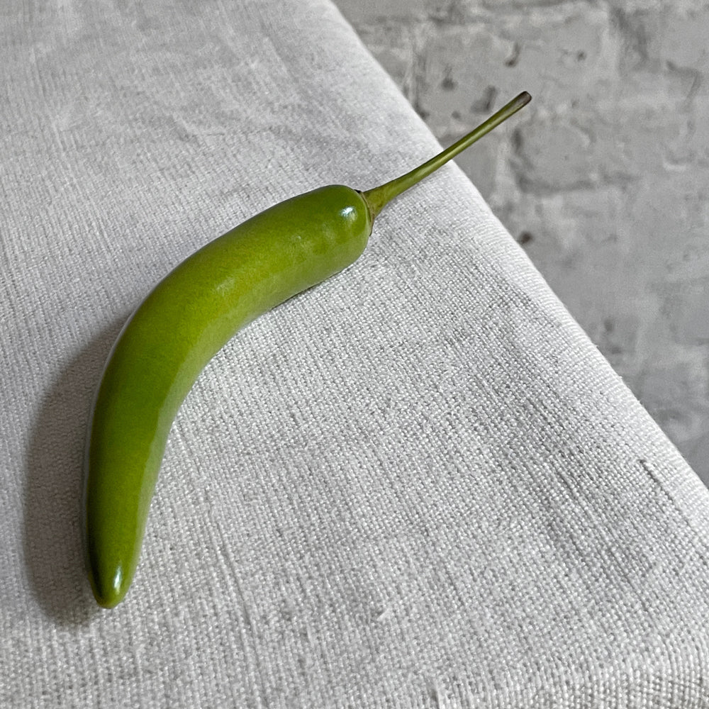 Long Green Porcelain Chili Pepper - Image 2