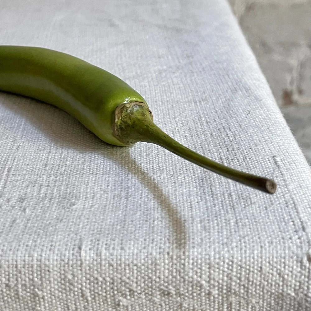 Long Green Porcelain Chili Pepper - Image 3