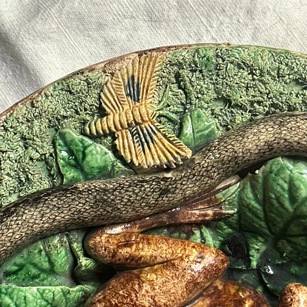 Manuel Mafra Portuguese Palissy-Style Earthenware Charger - Image 5