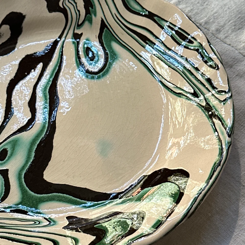 Marbled Dessert Plate XVIIIe in Glacier (RG #753) - Image 2