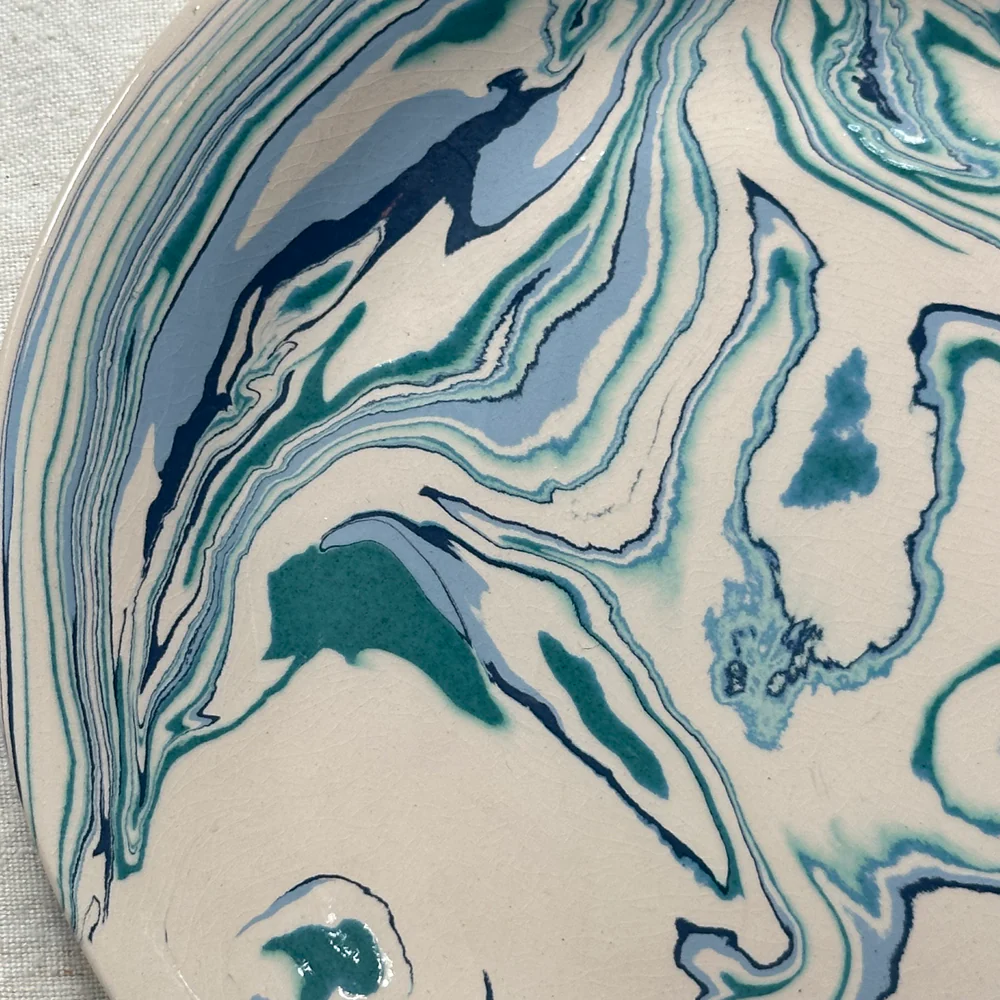 Marbled Dinner Plate in Bora Bora (BC #723) - Image 2