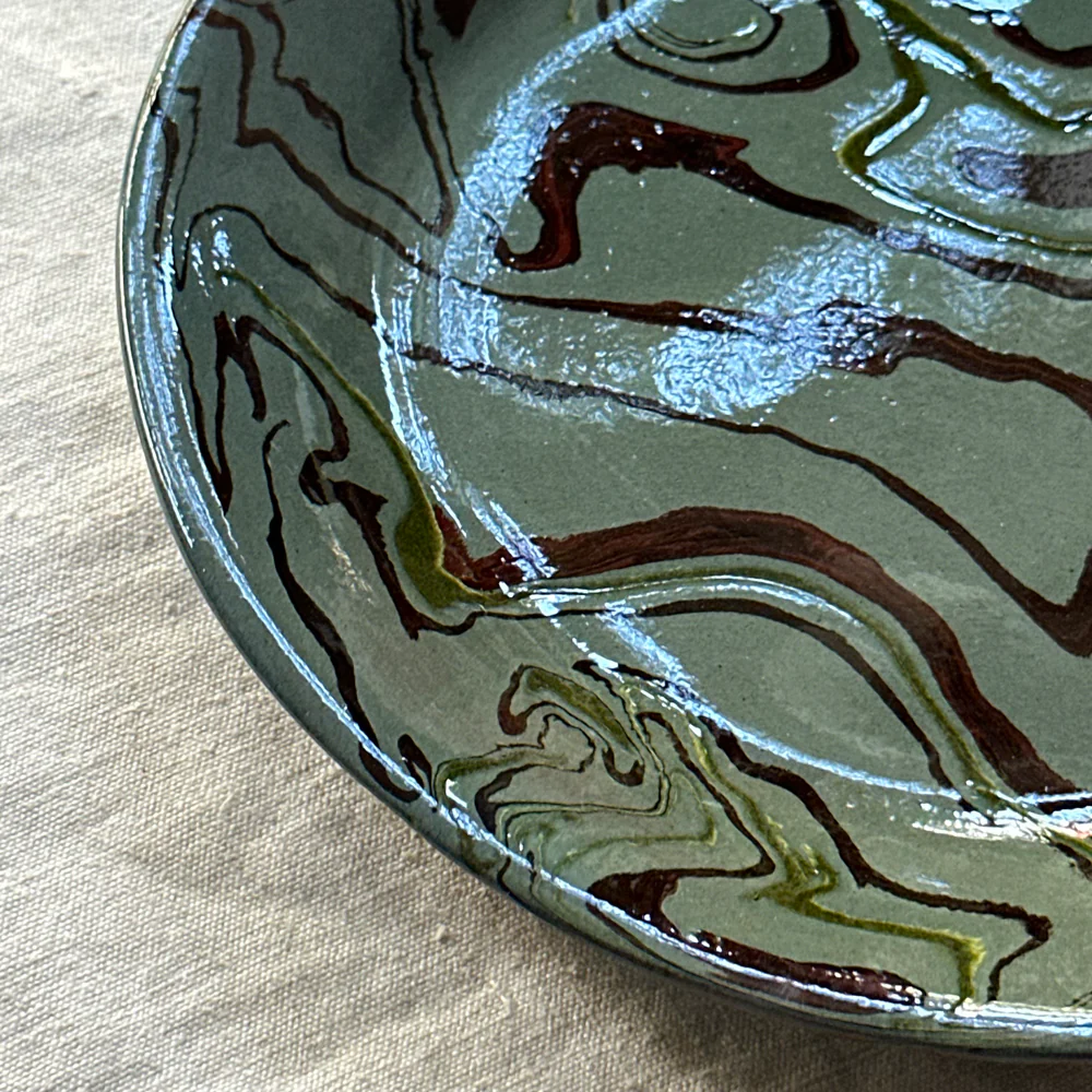 Marbled Dinner Plate in Fontainebleau (FB #748) - Image 2