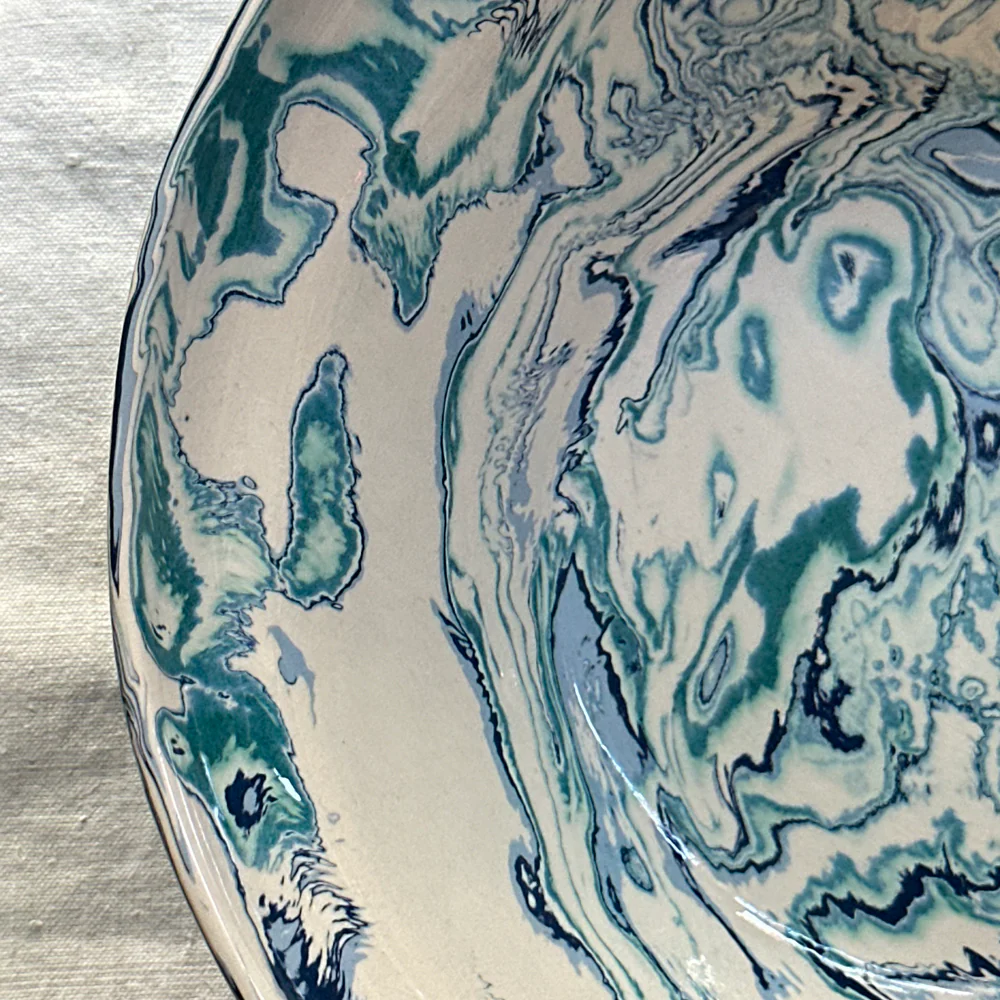 Marbled “Mallorca” Salad Bowl in Bora Bora (BO #774) - Image 3