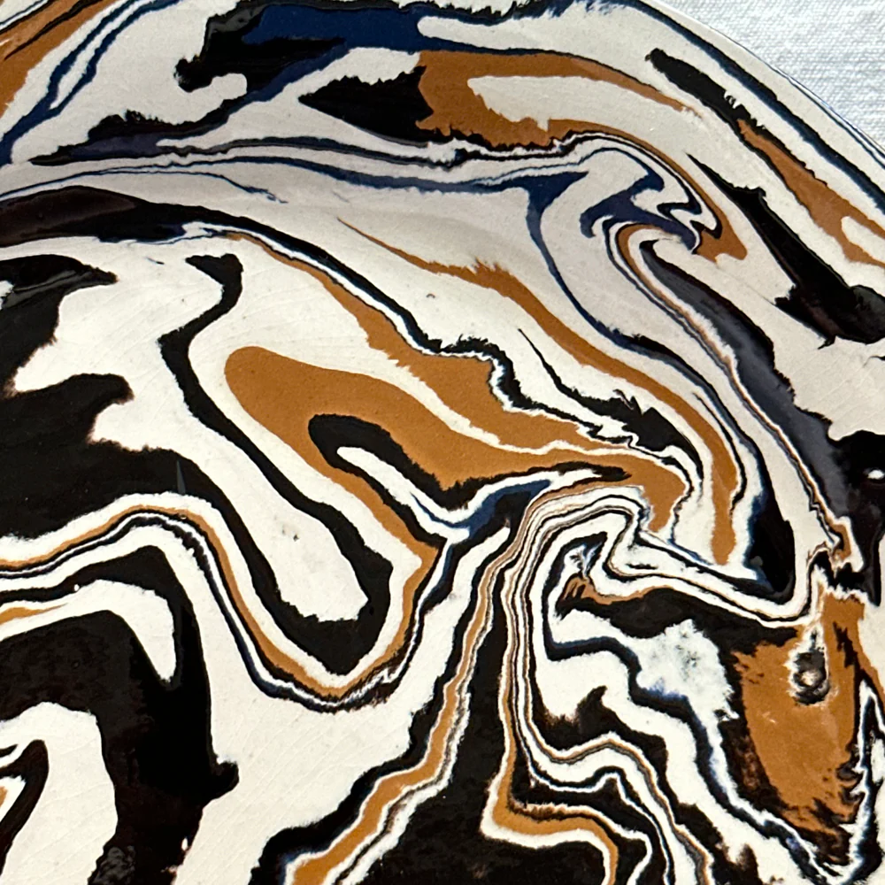 Marbled  Presentation Plate in Lisbonne (LB #760) - Image 3