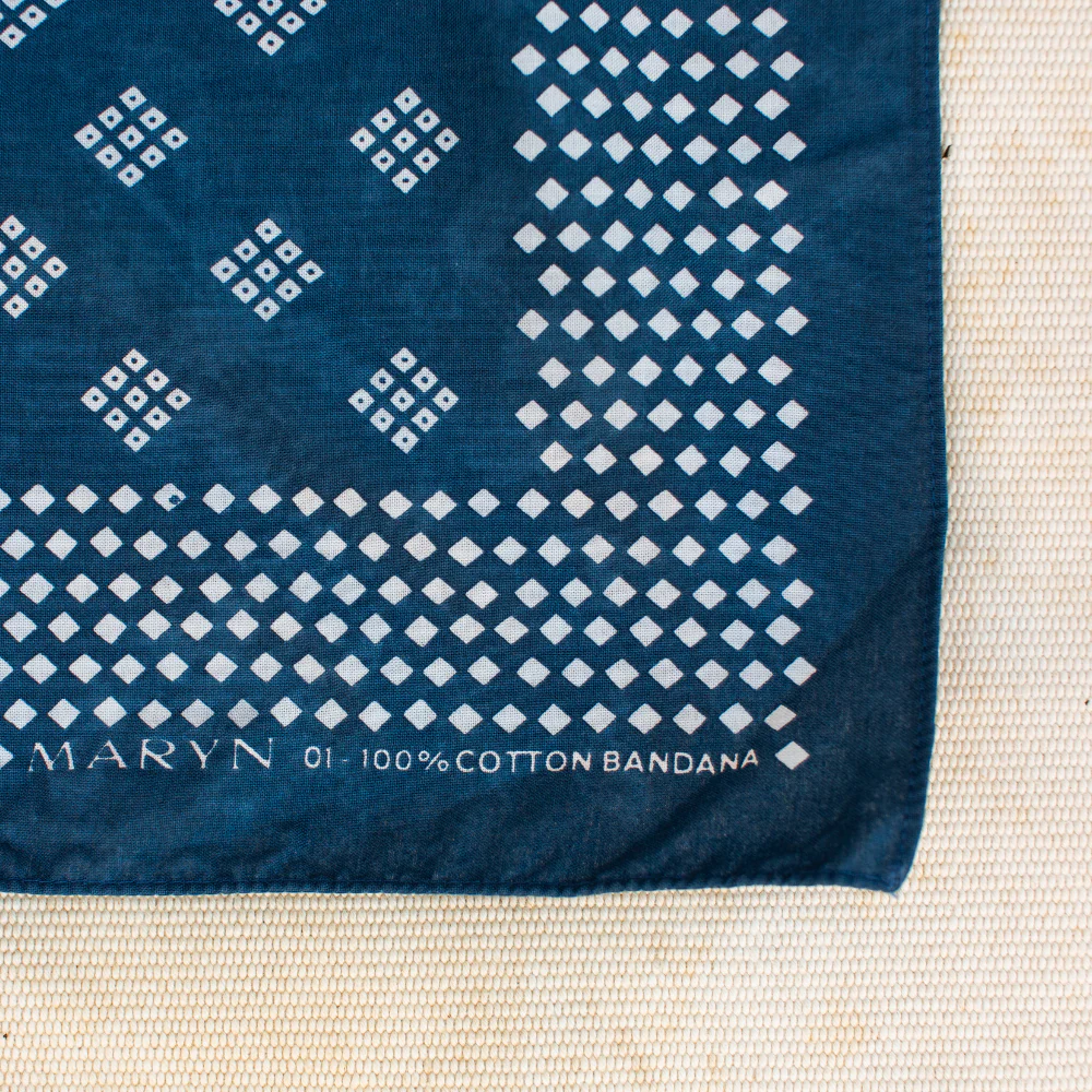 M A R Y N Work Cotton Bandana in Indigo - Image 2