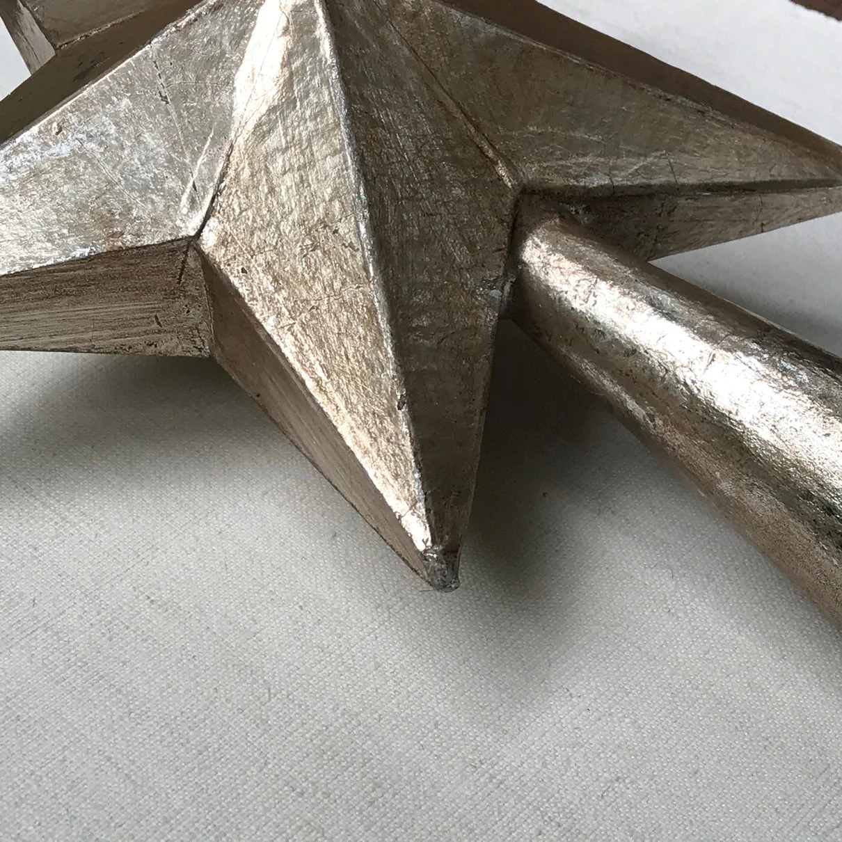 Medium 5 Point Star Tree Topper in Antique Silver - Image 2