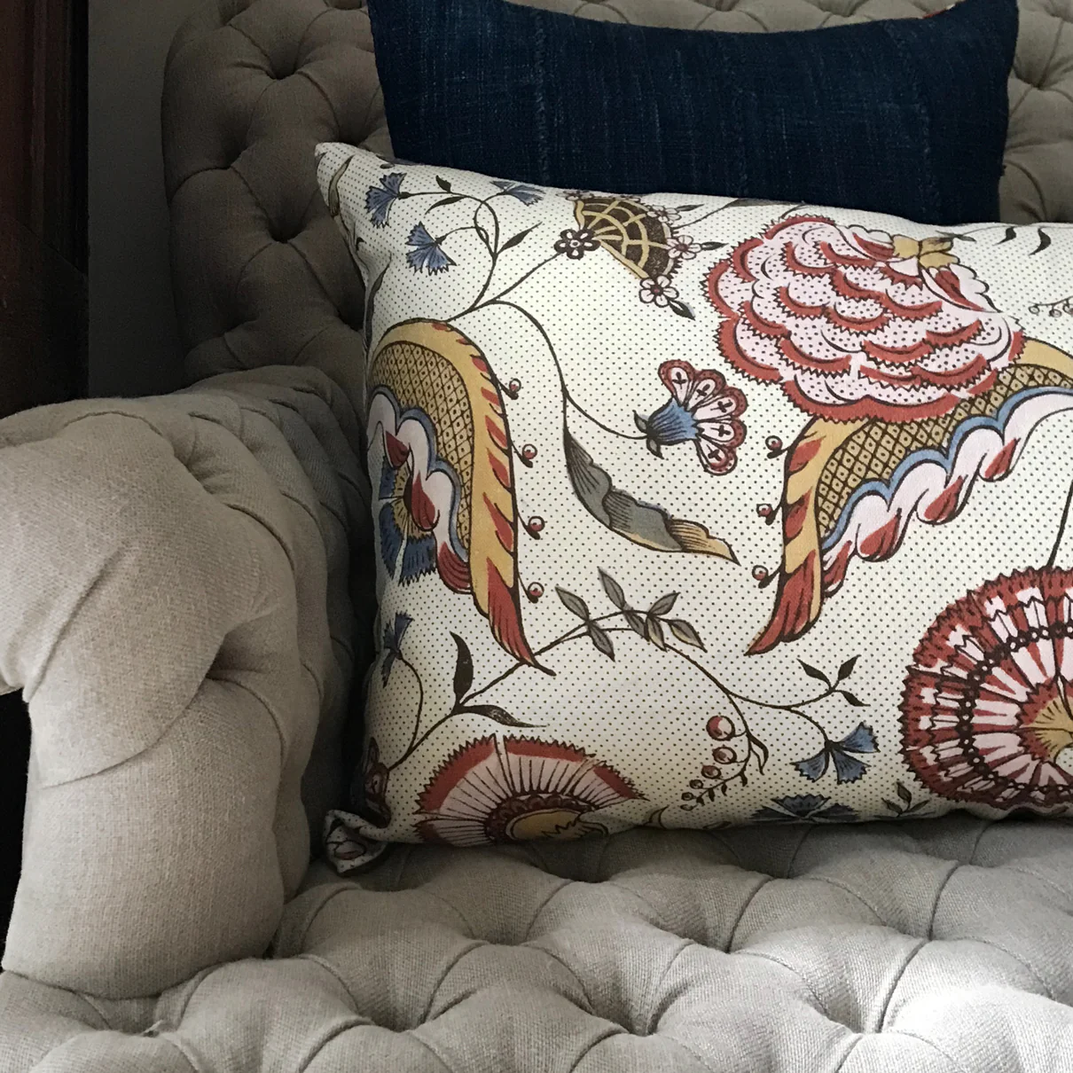 Medium Jaipur Pillow (No. 57A) with Linen Backing - Image 2