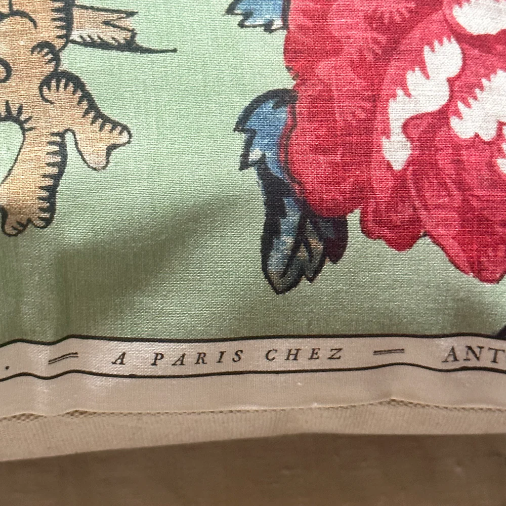 Medium Madame Pillow in Green (No. 95B) with Linen Backing - Image 3