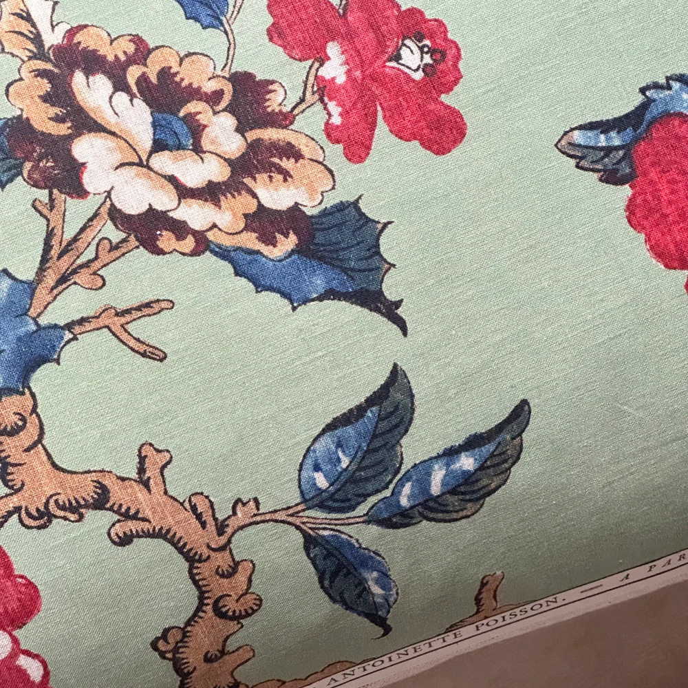 Medium Madame Pillow in Green (No. 95B) with Linen Backing - Image 2