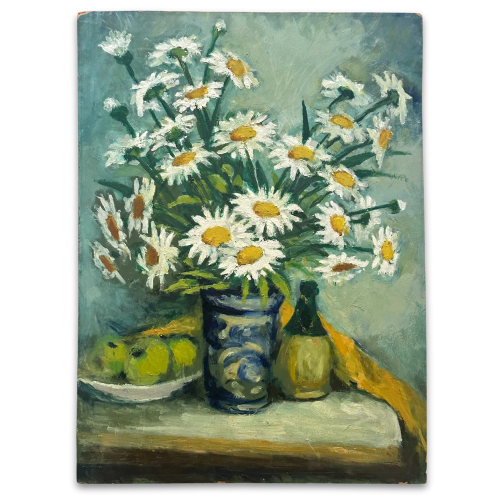Mid 20th-century Dutch Daisies Still Life Painting