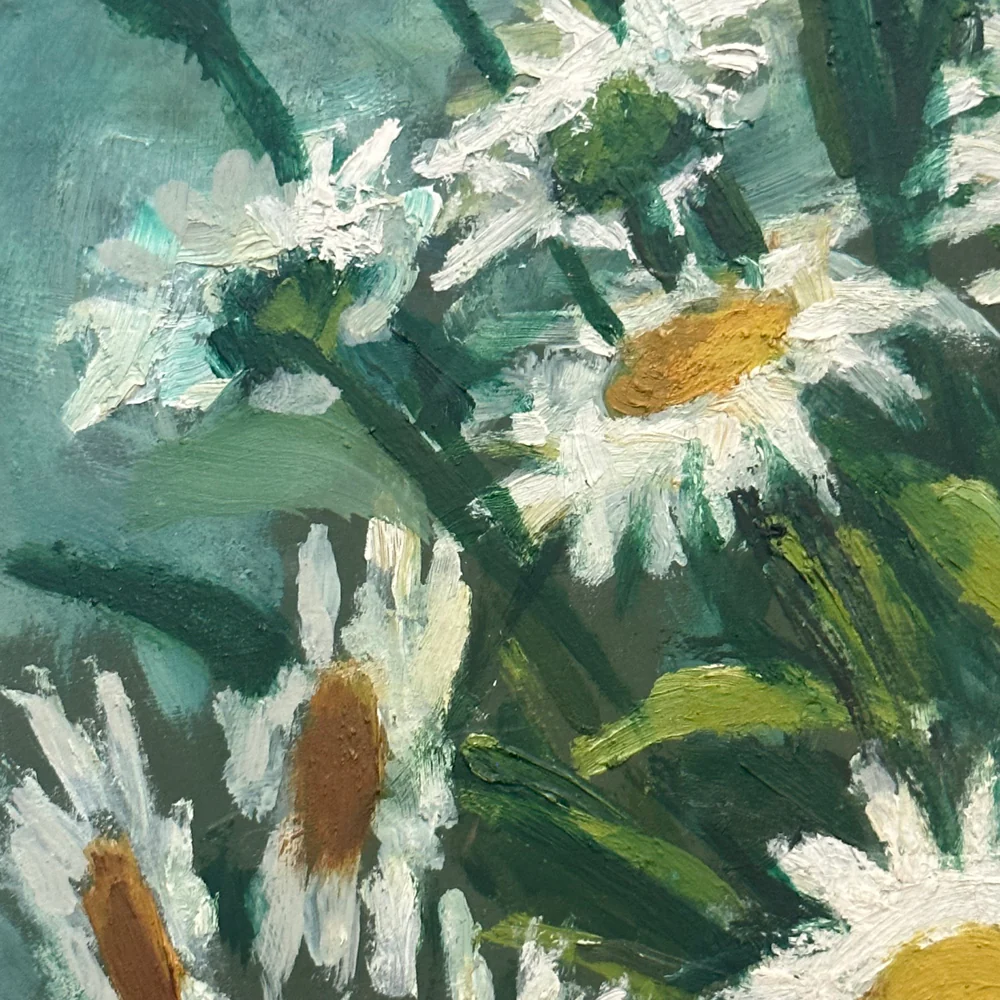Mid 20th-century Dutch Daisies Still Life Painting - Image 5