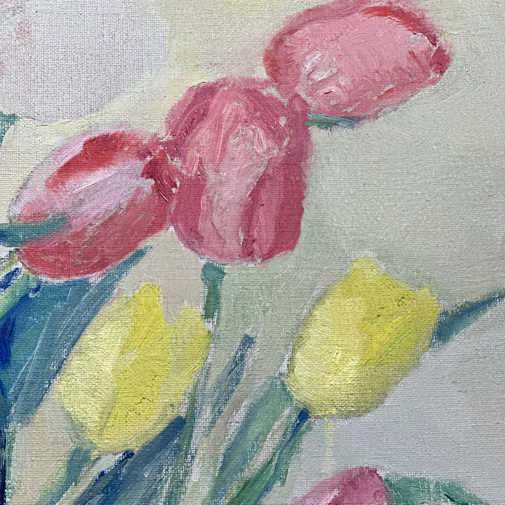 Mid 20th-century Dutch Floral Still Life in Gilt Frame - Image 5