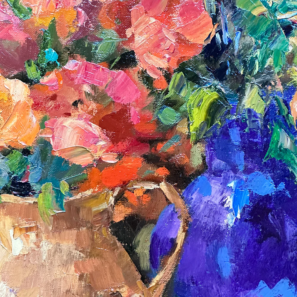 Mid 20th-century Dutch Floral Still Life Painting - Image 2