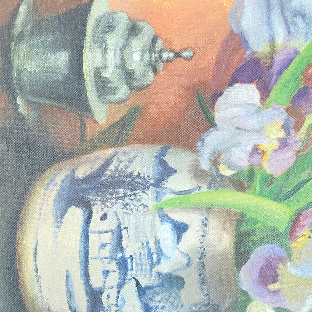Mid 20th-century Dutch Floral Still Life Painting - Image 2