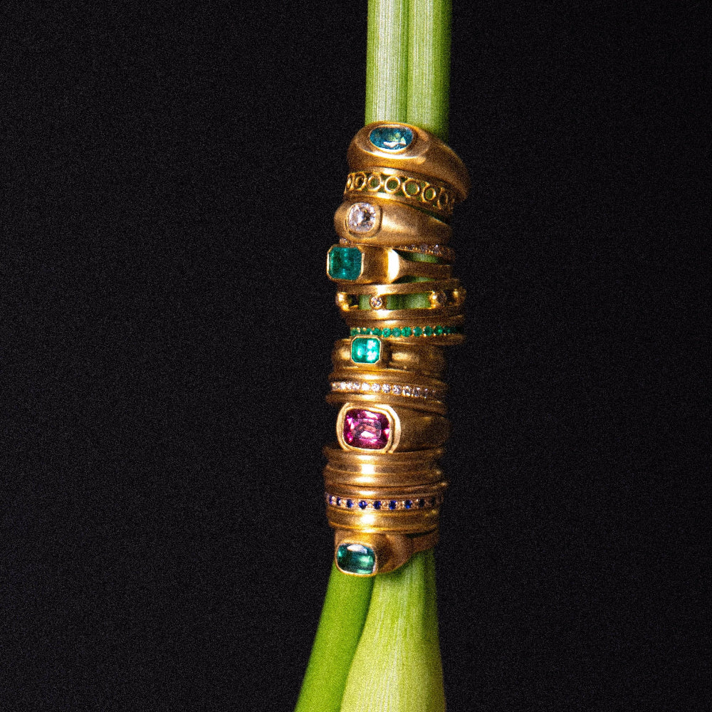 Milgrain Pavé Sapphire Band - Image 3