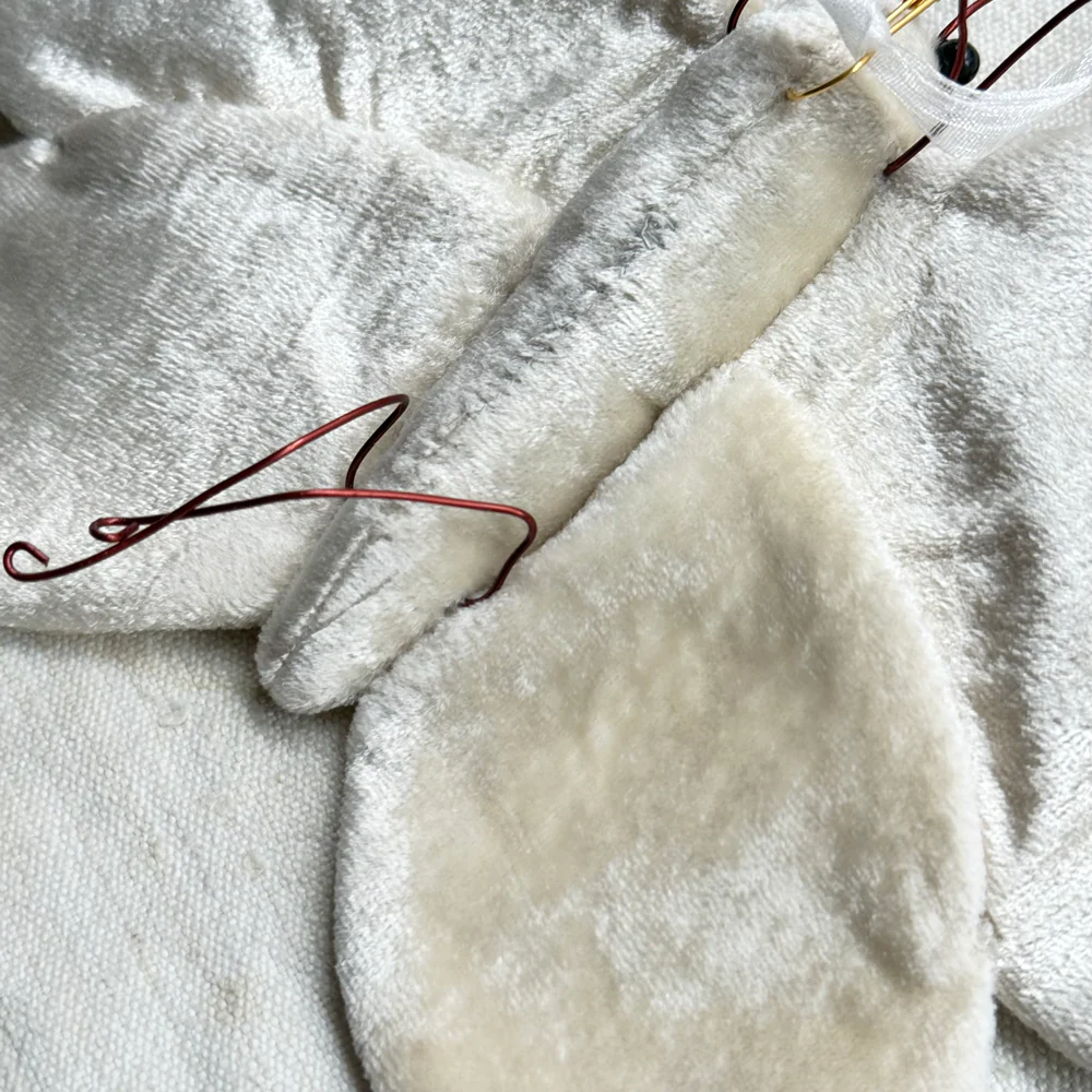 Miranda Silk Velvet Embroidered Butterfly in Ivory - Image 4