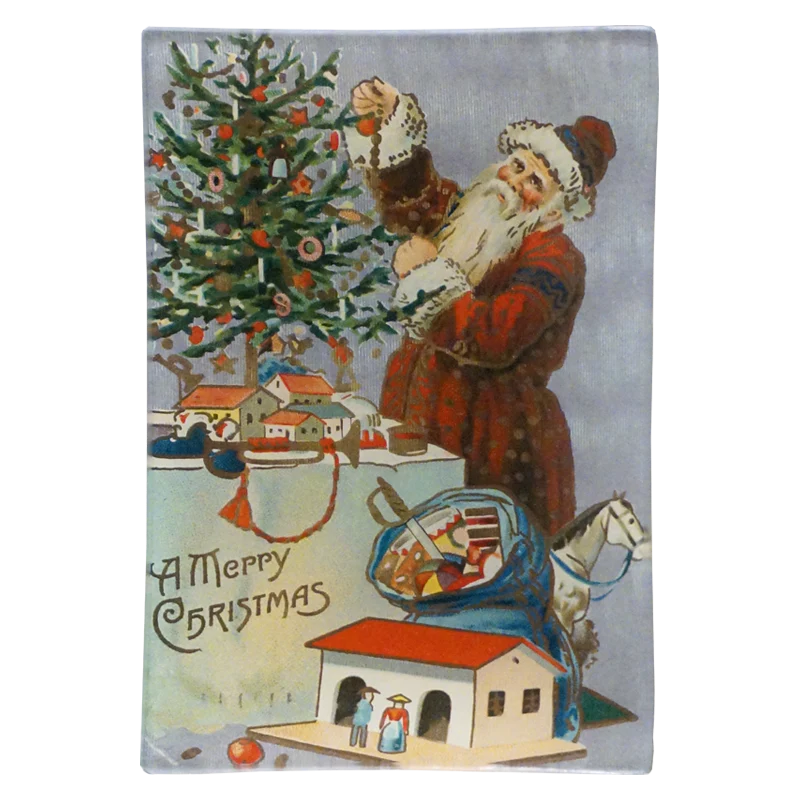 Santa Trimming Tree (With Doll House)