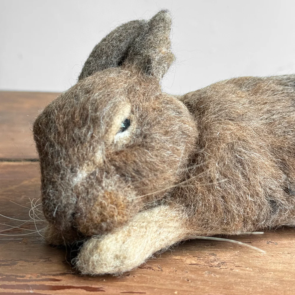 Needle Felted Sleeping Bunny - Image 2