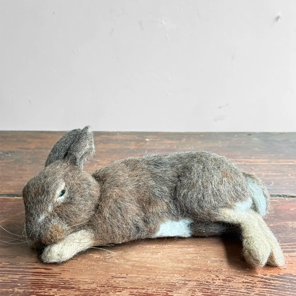 Needle Felted Sleeping Bunny - Image 4