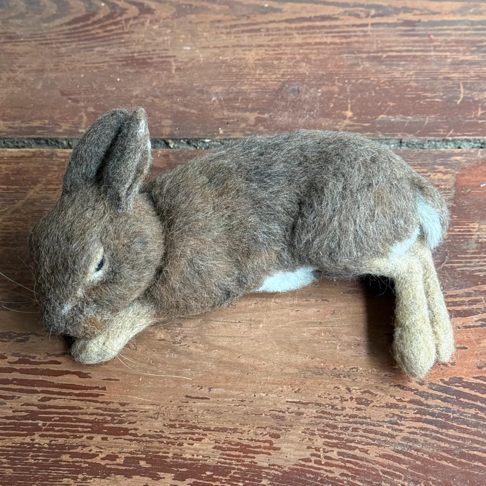 Needle Felted Sleeping Bunny - Image 6