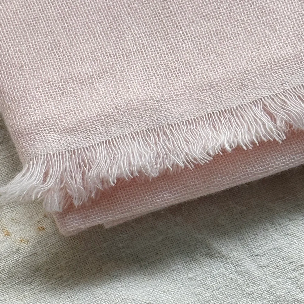 Noble Fibre Cashmere Gauze Scarf in #68 Desert Rose - Image 4