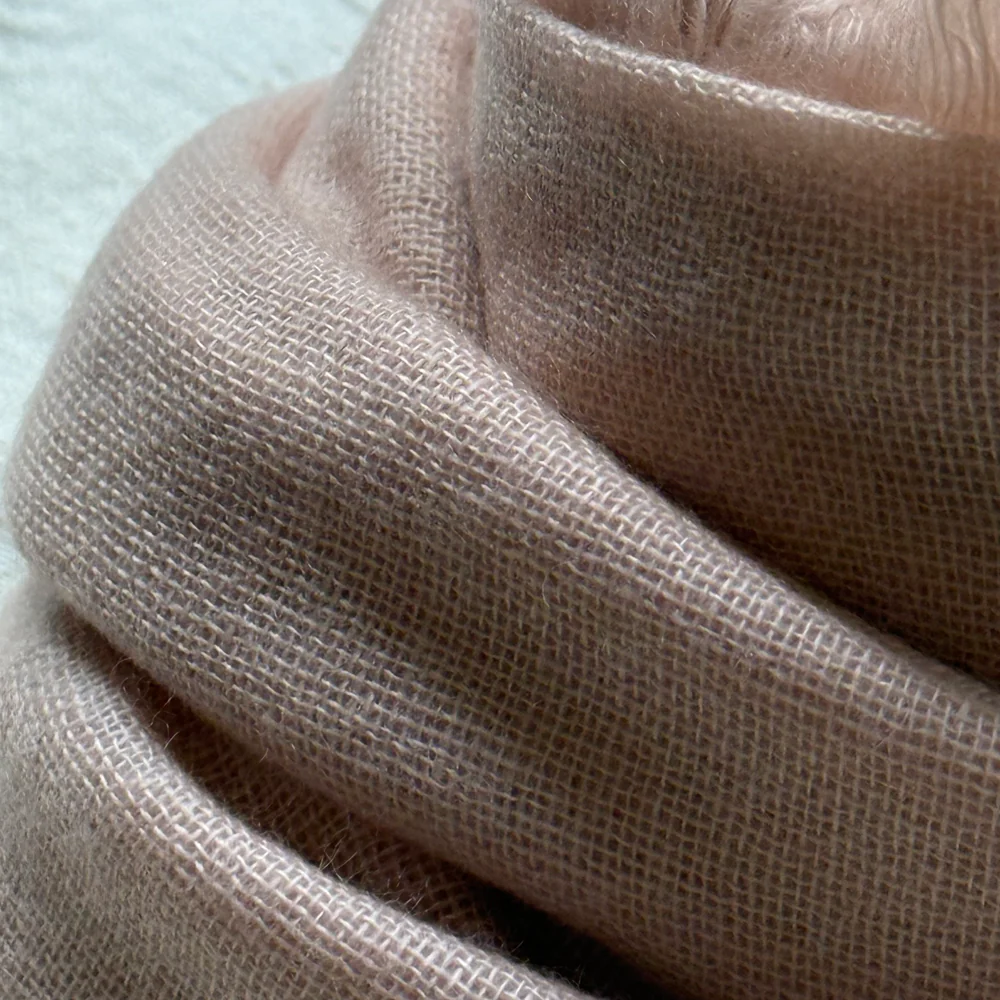 Noble Fibre Cashmere Gauze Scarf in Mauve ("M") - Image 3