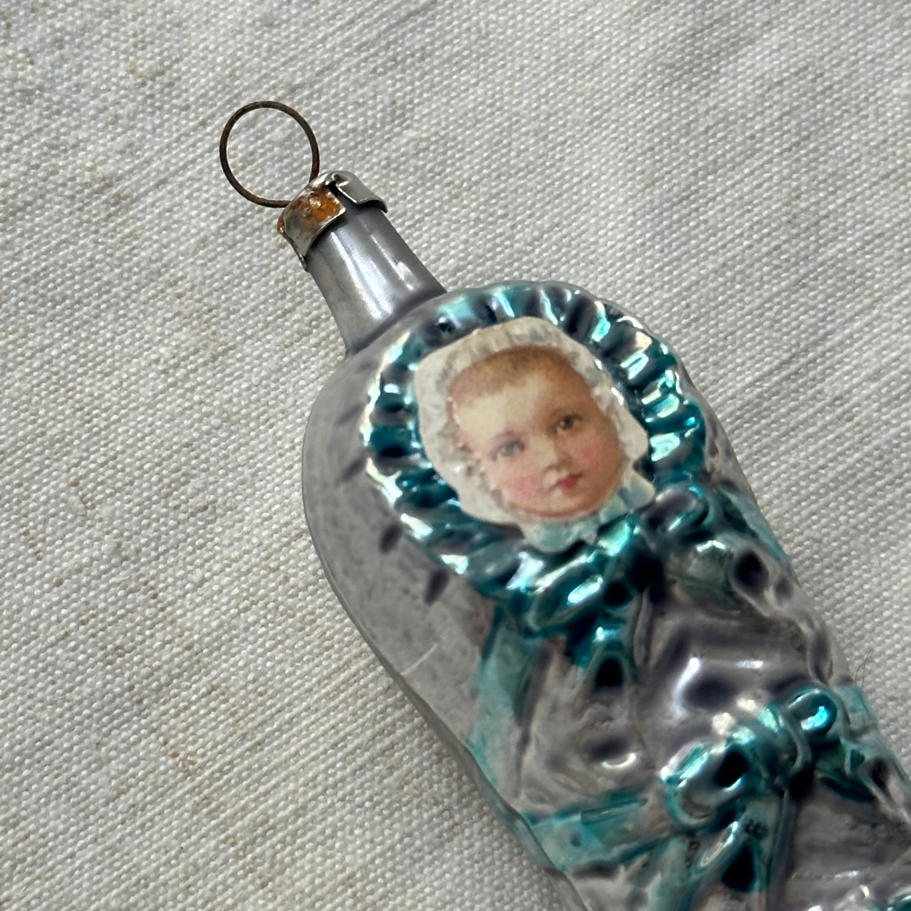 Nostalgic Baby in Blue Ornament - Image 2