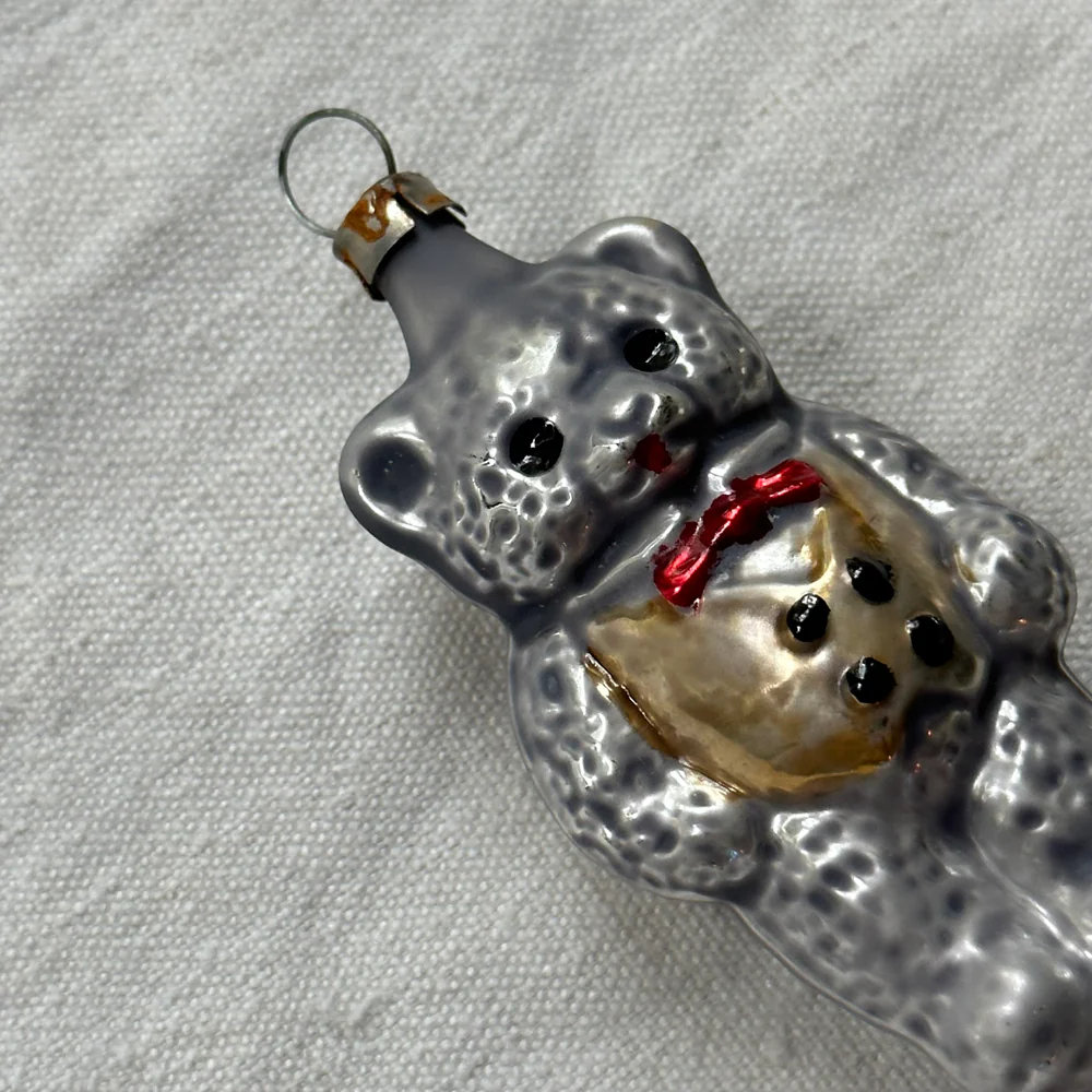 Nostalgic Bear in Gold Vest Ornament - Image 2